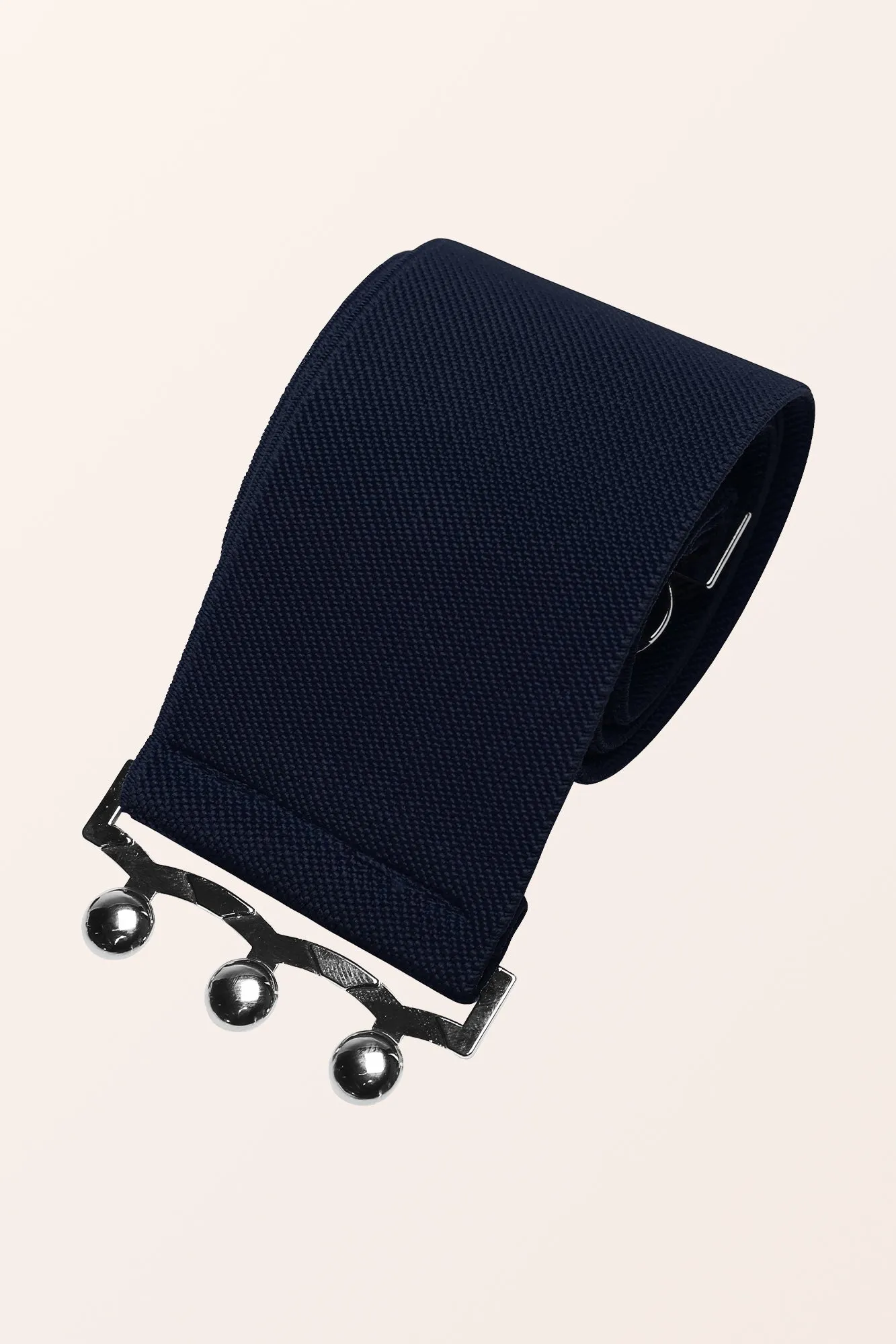 Classic Triple Eye-Hook Dress Belt - Midnight Blue