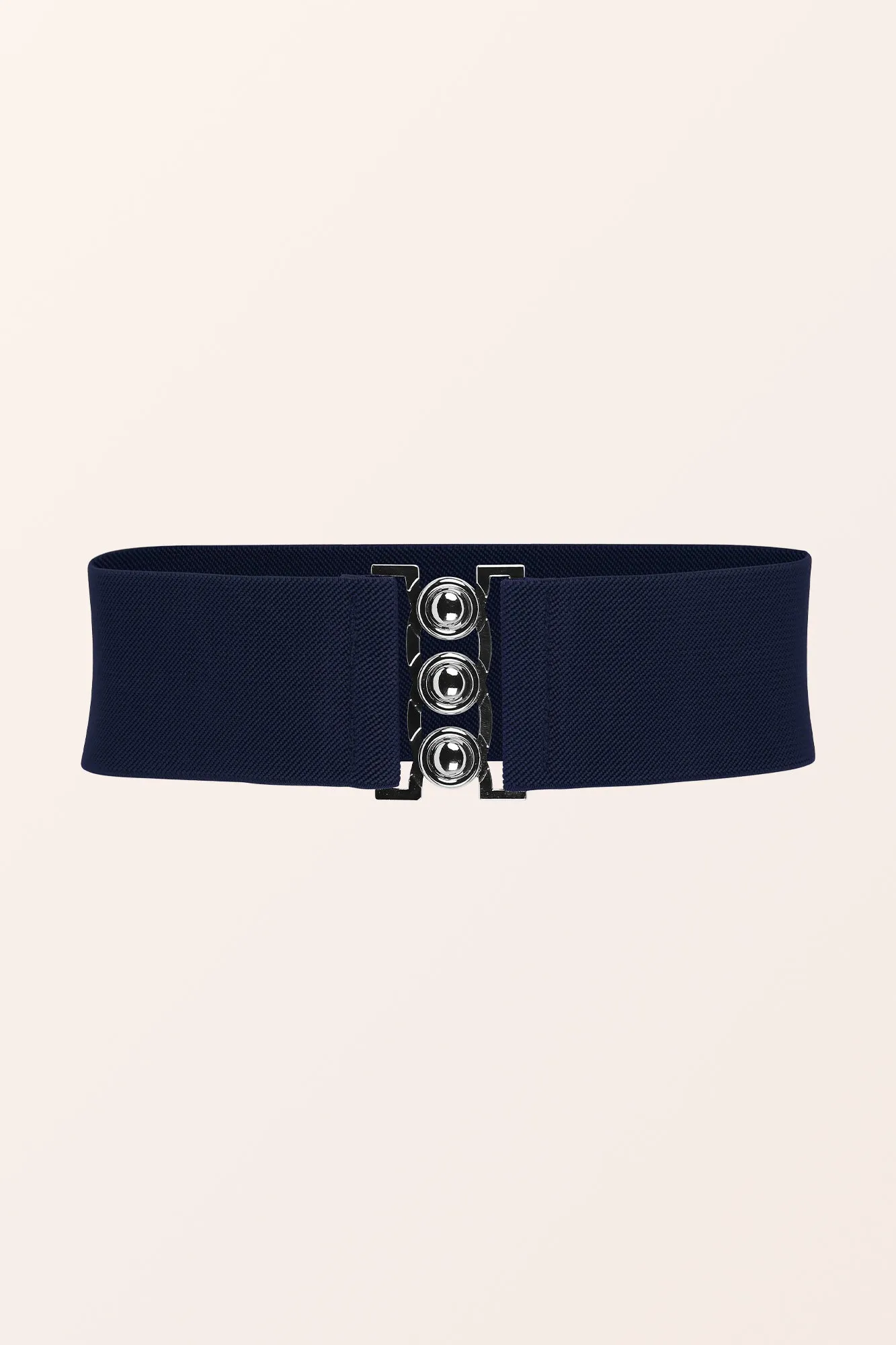Classic Triple Eye-Hook Dress Belt - Midnight Blue