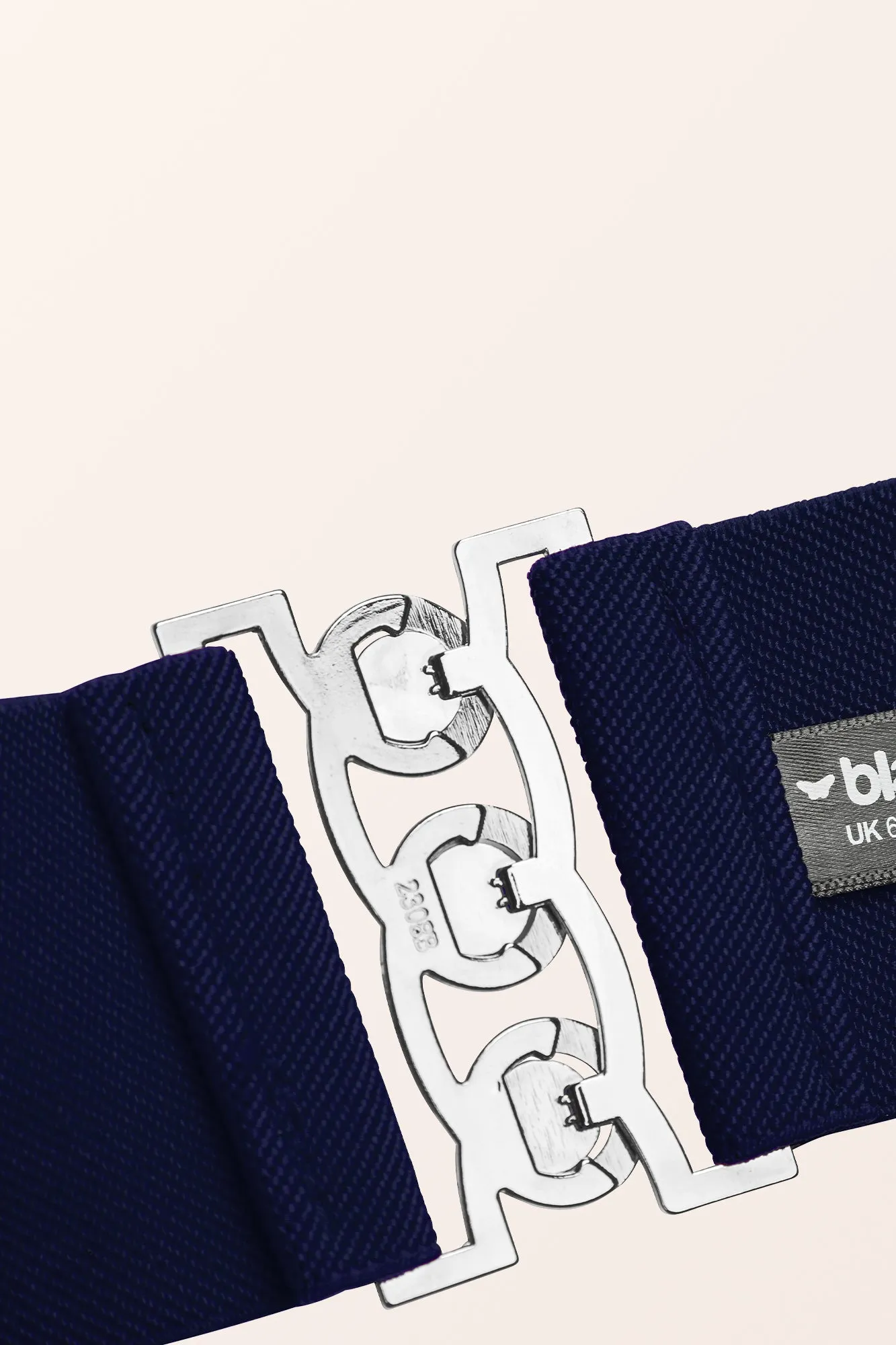 Classic Triple Eye-Hook Dress Belt - Midnight Blue