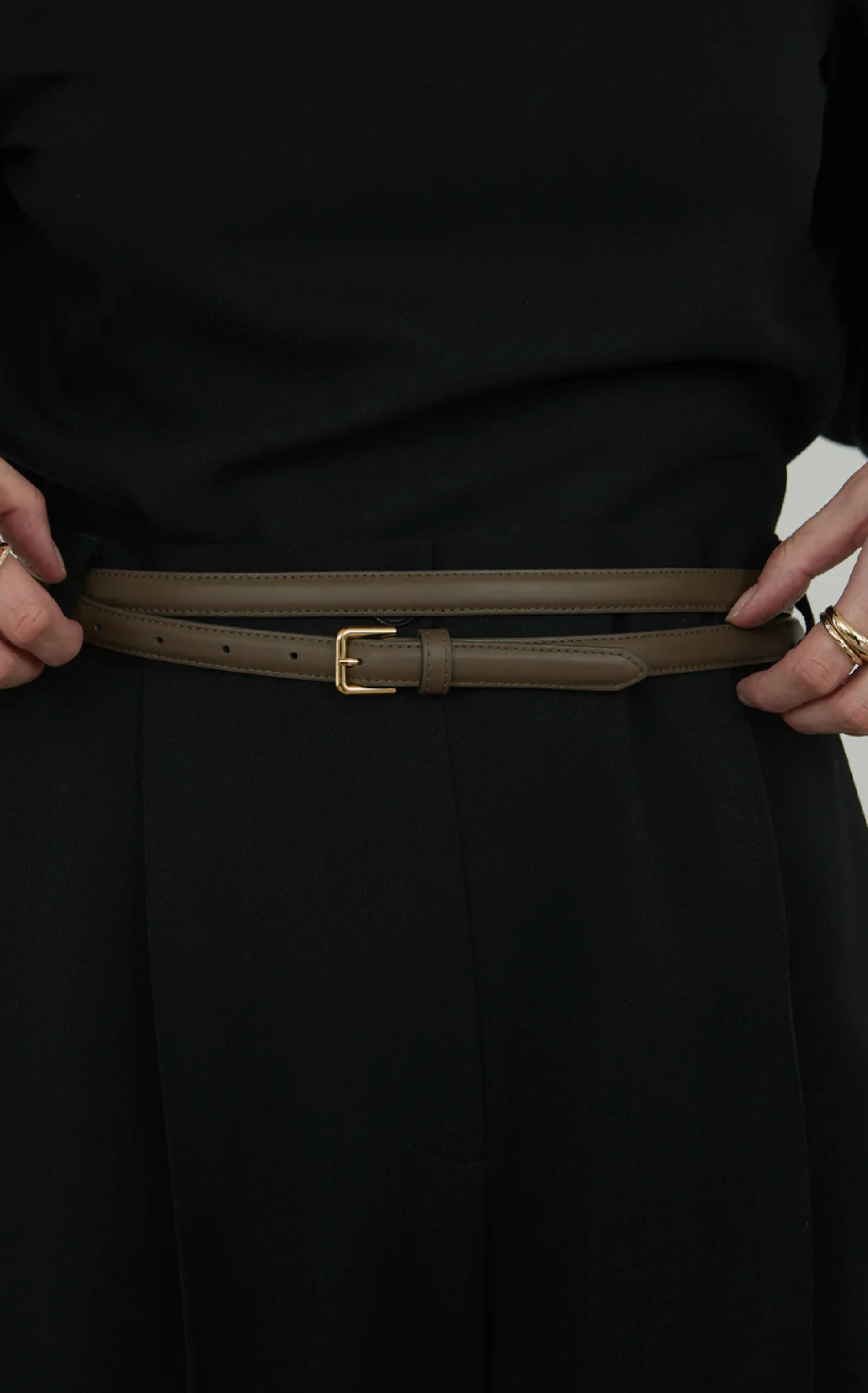 COLOMBINA Fine Double Belt - Smoke Moss