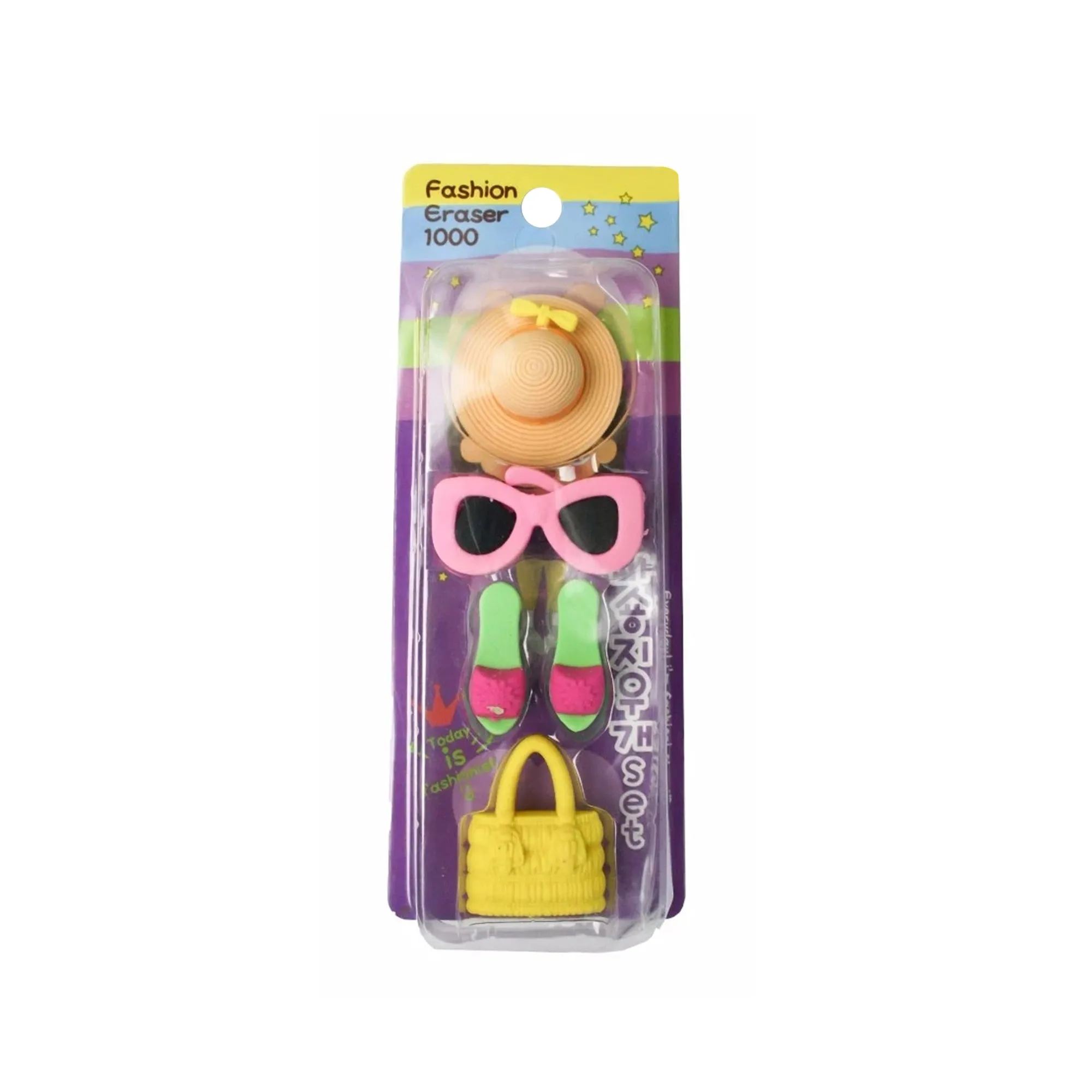 Fashion Eraser Set - Stylish and Fun Desk Accessories for Kids