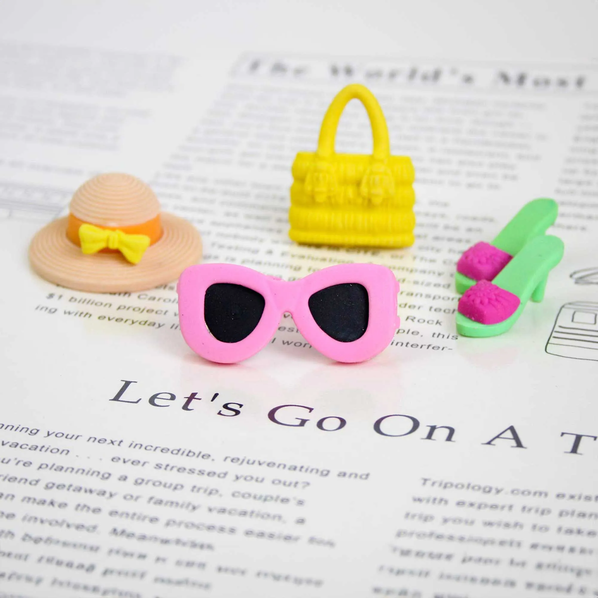 Fashion Eraser Set - Stylish and Fun Desk Accessories for Kids
