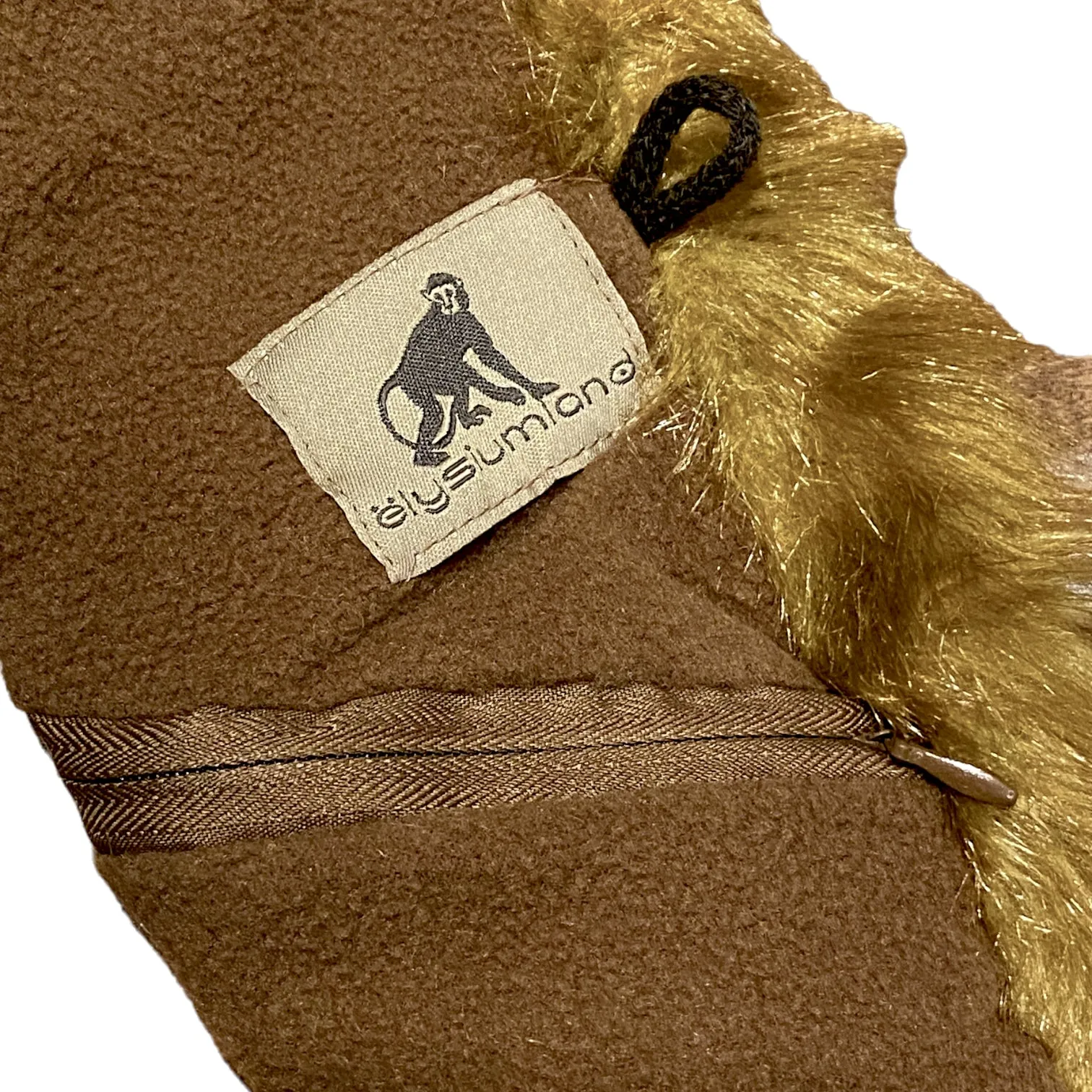 Faux Fur Plush 3D Full Animal Hood with Pocket Hat Scarf Mitten