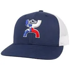 HOOEY TEXICAN NAVY/WHITE TRUCKER HAT