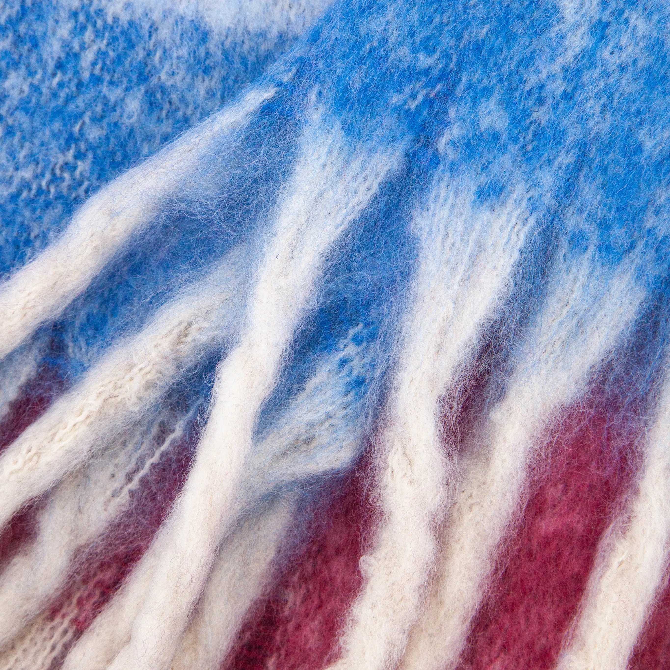 Joey Heavyweight Scarf - Blue, Rainbow Stripe