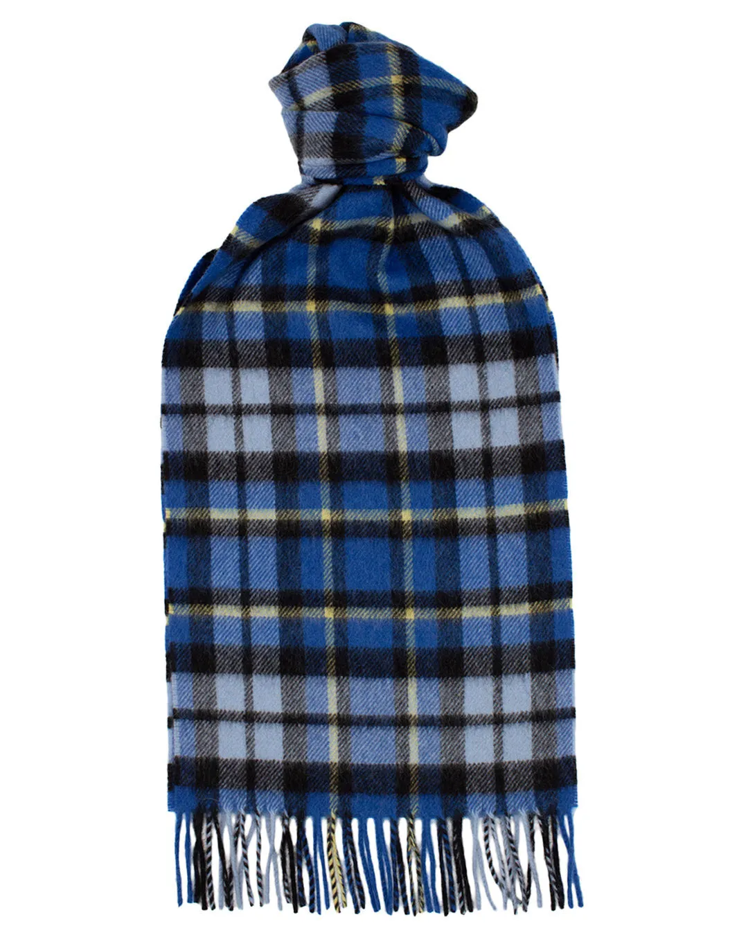 Joshua Ellis - Classic Tartan Cashmere Scarf Dark Blue