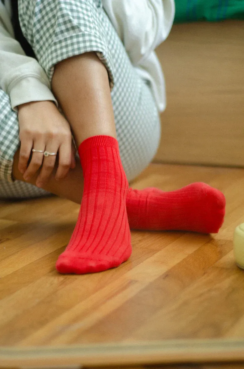 Le Bon Shoppe | Her Socks | Classic Red
