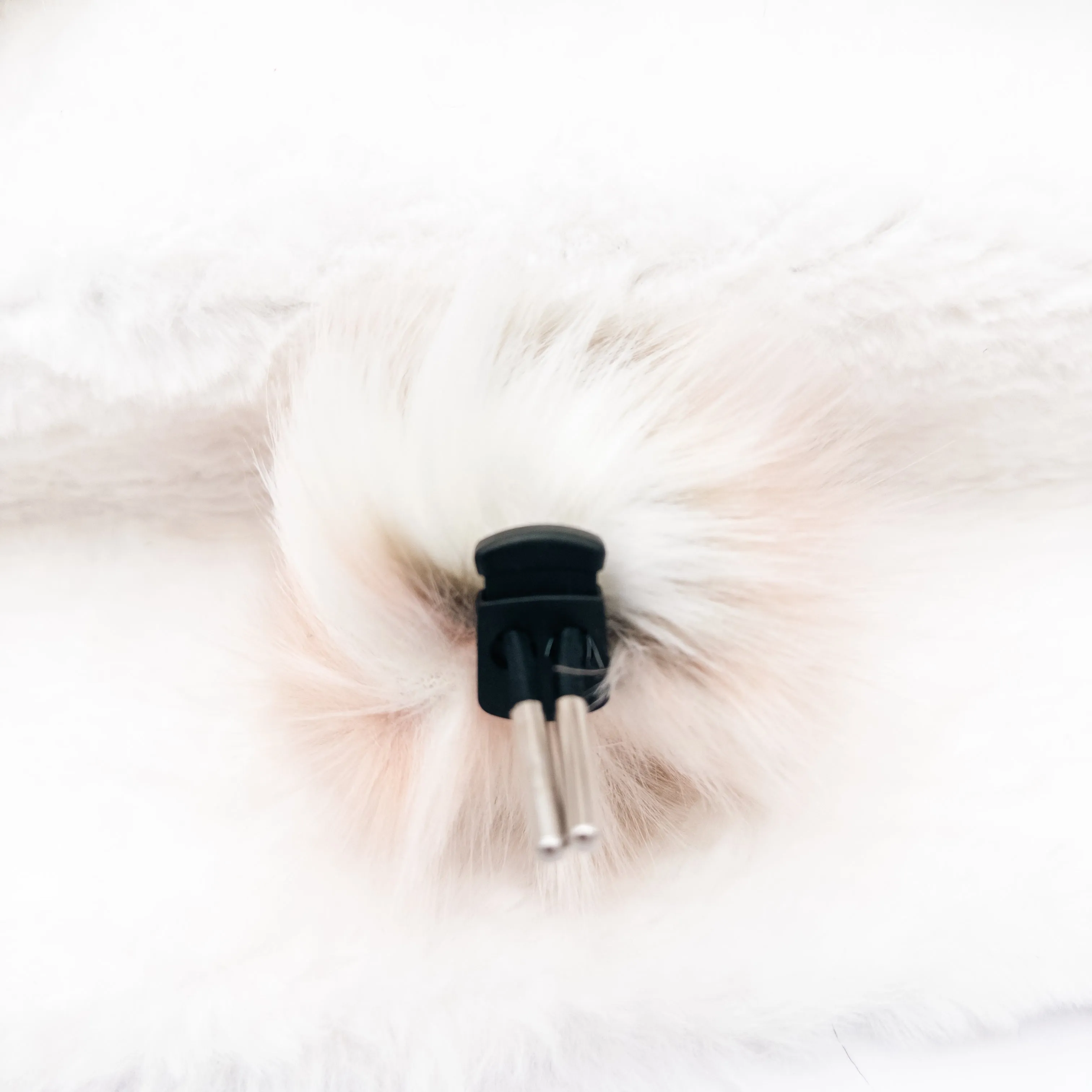 Neapolitan Jacquard Short Pile Lux Faux Fur Quick Connect Pom Pom