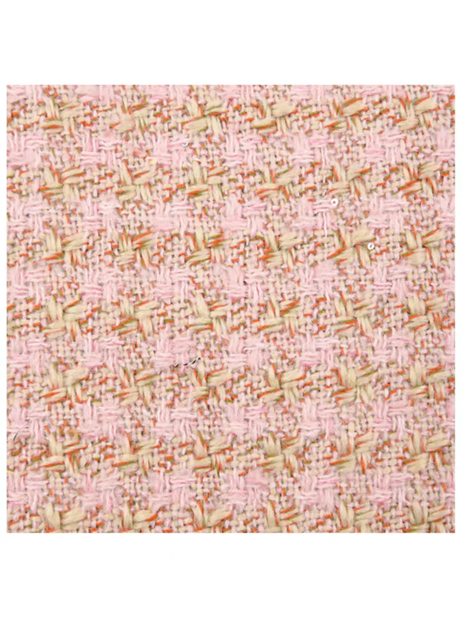 Pan-French style yarn-dyed fabric, fashionable tweed fabric designer DIY handmade coats, shoes, hats and bags