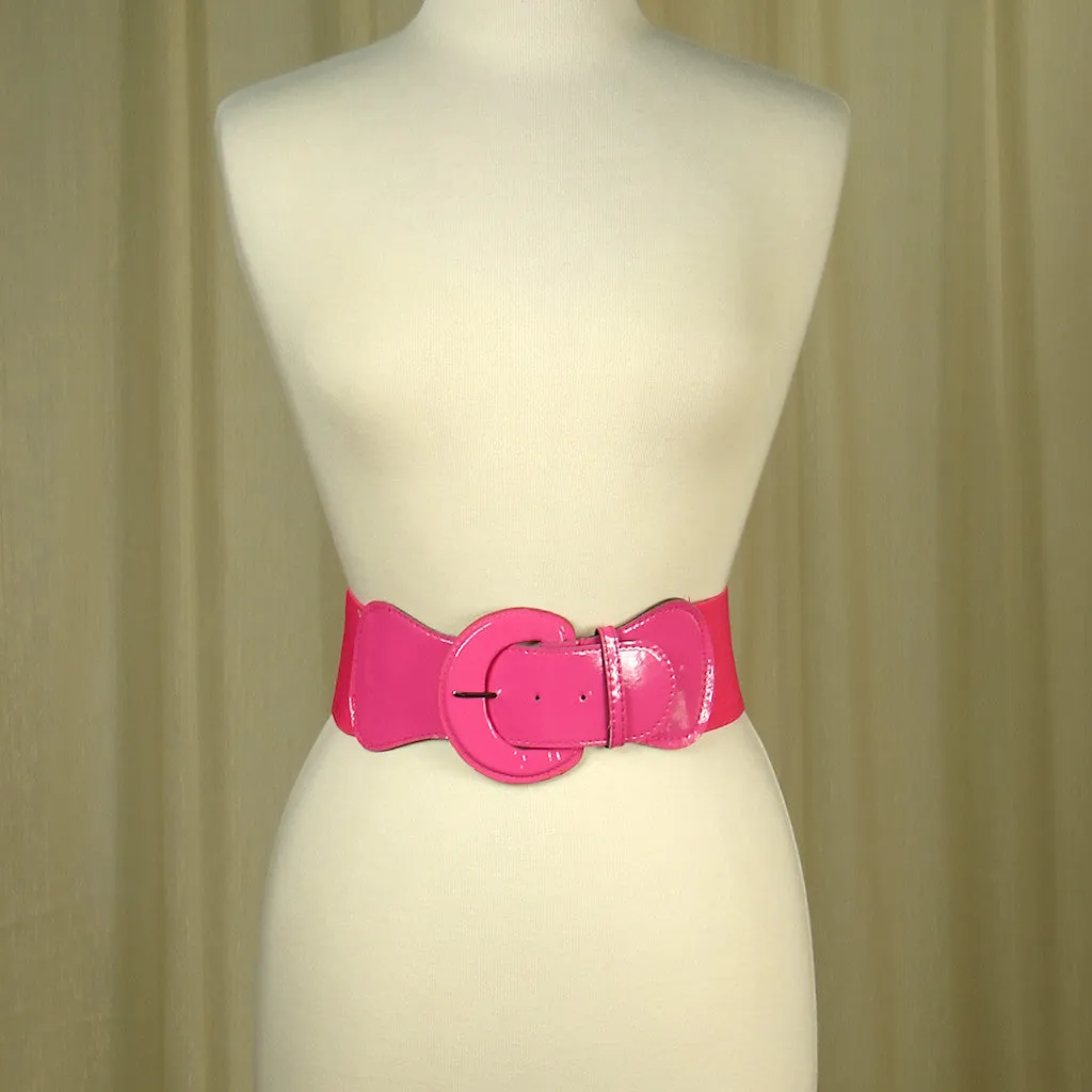 Pink Elastic Cinch Belt