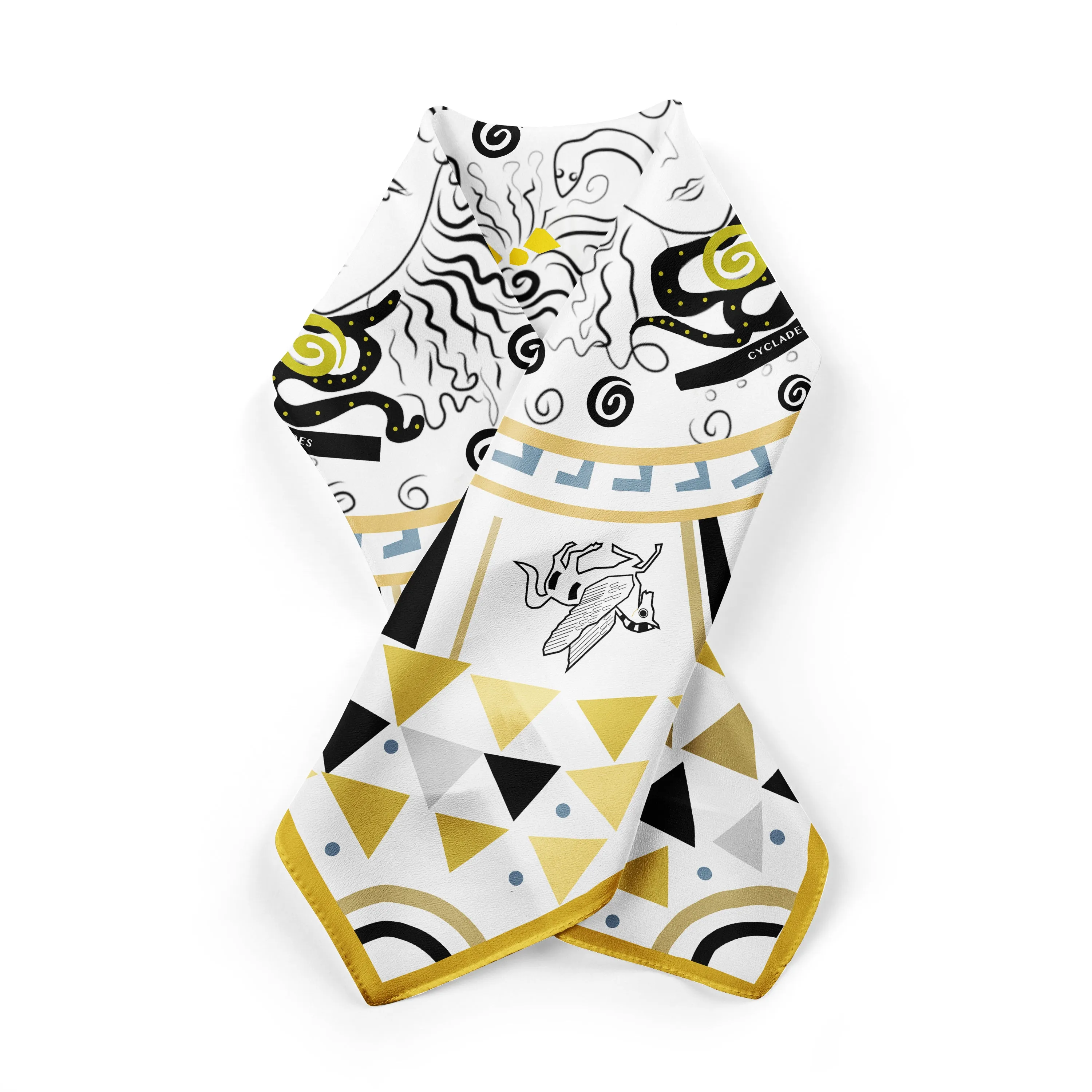 Pocket Square Silk Scarf Medusa