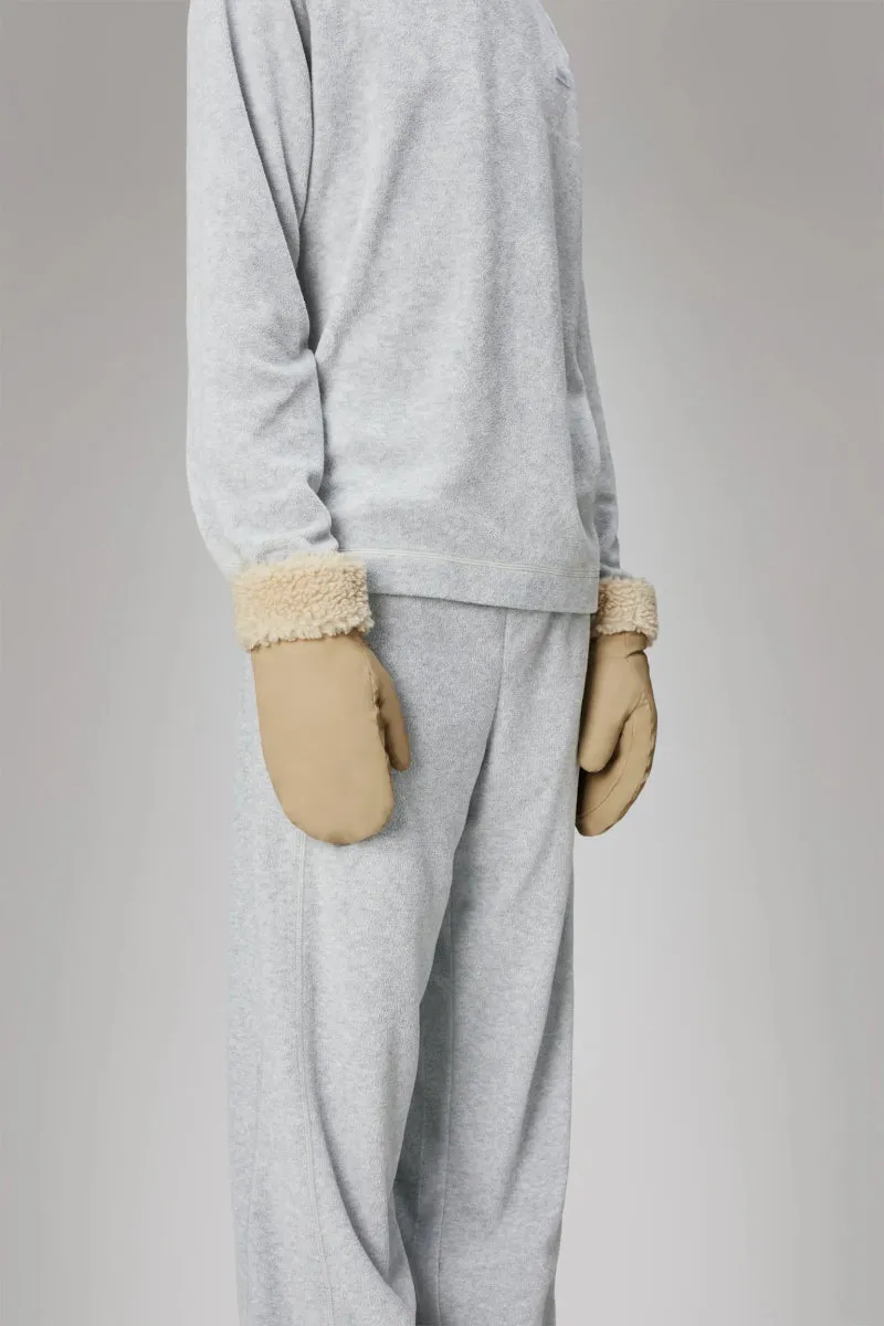 Rains Puffer Fleece Mittens W2T3 Sand