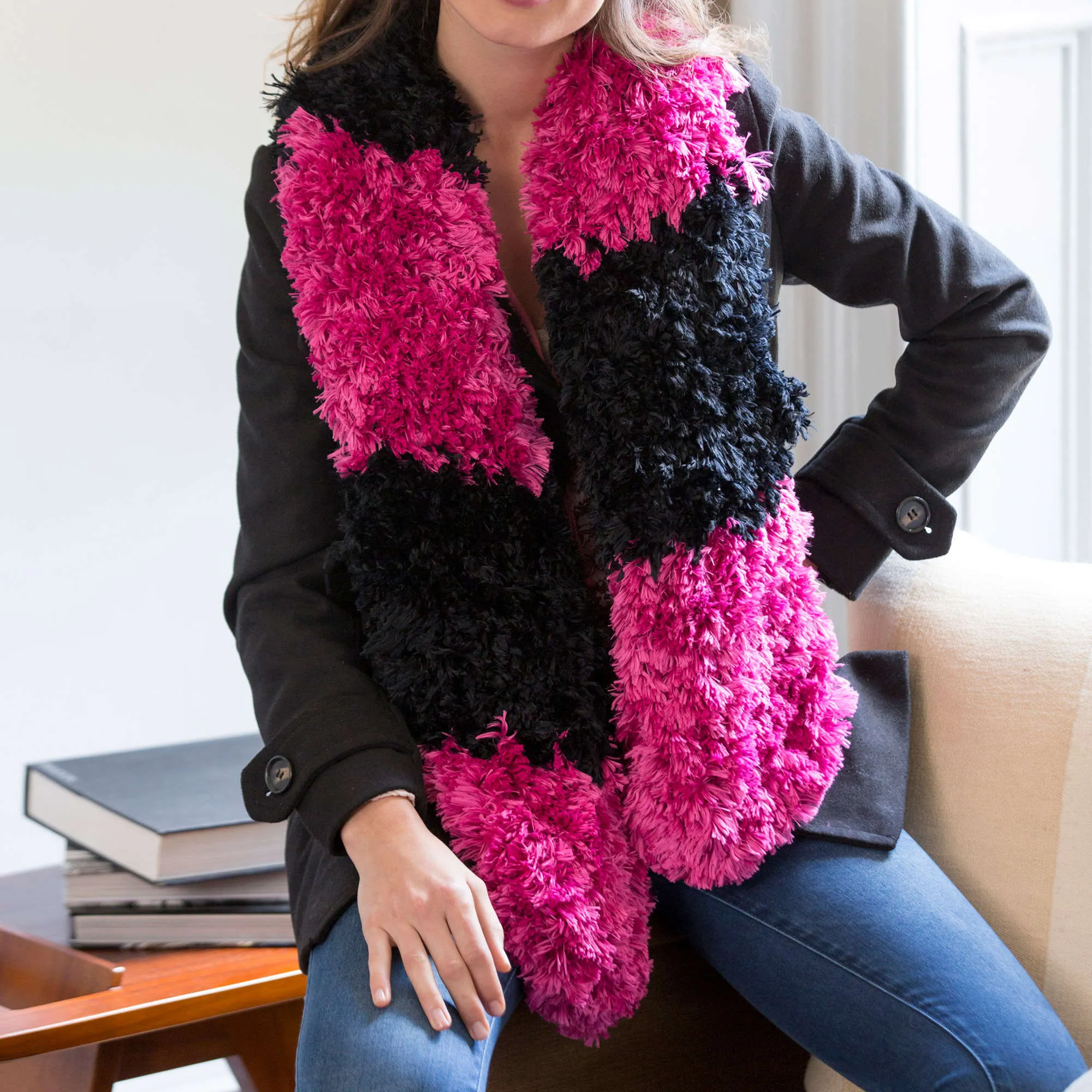 Red Heart Crochet Duo Stripe Scarf
