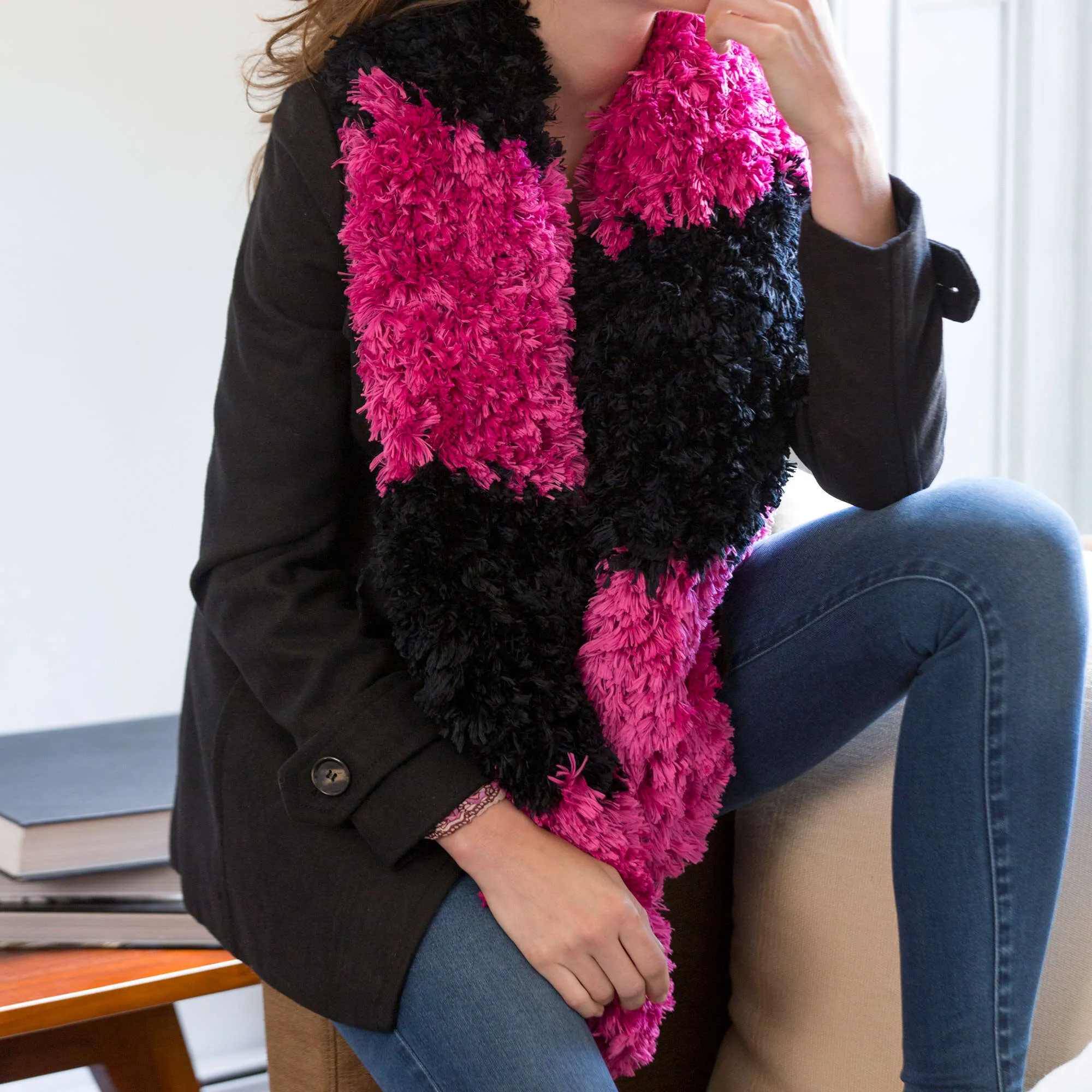 Red Heart Crochet Duo Stripe Scarf
