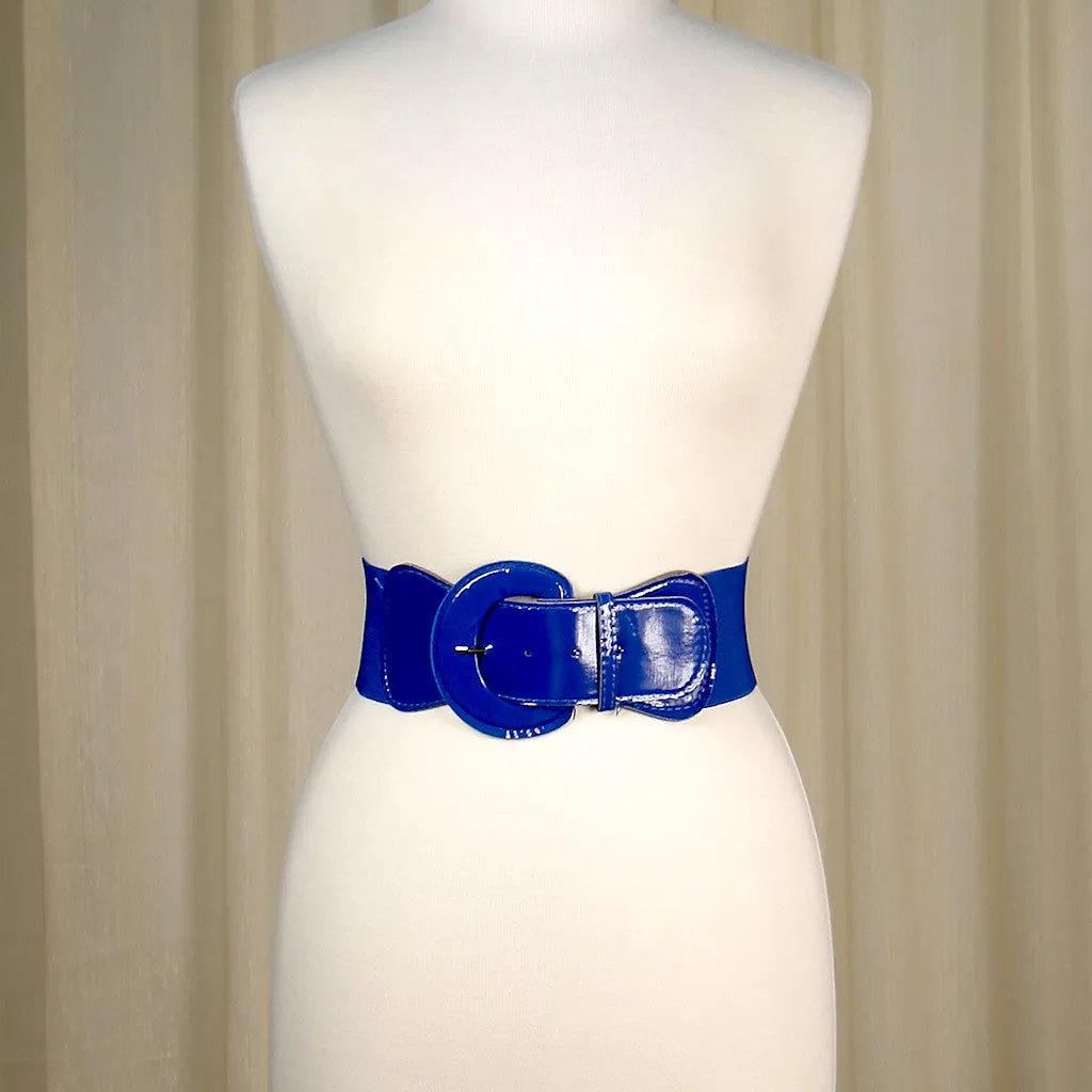 Royal Blue Elastic Cinch Belt