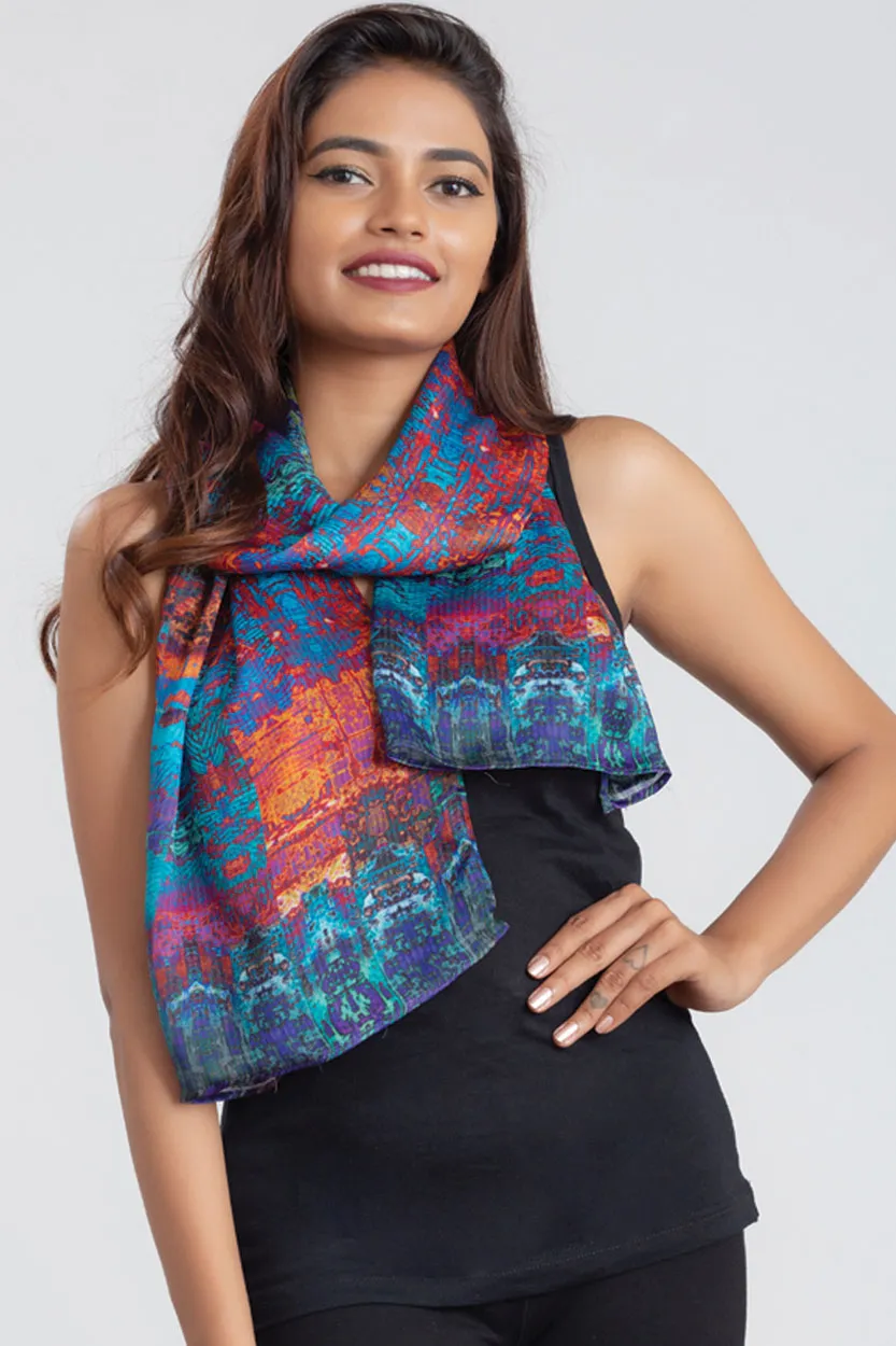 Savita "Cupro" Satin/Cotton Scarf