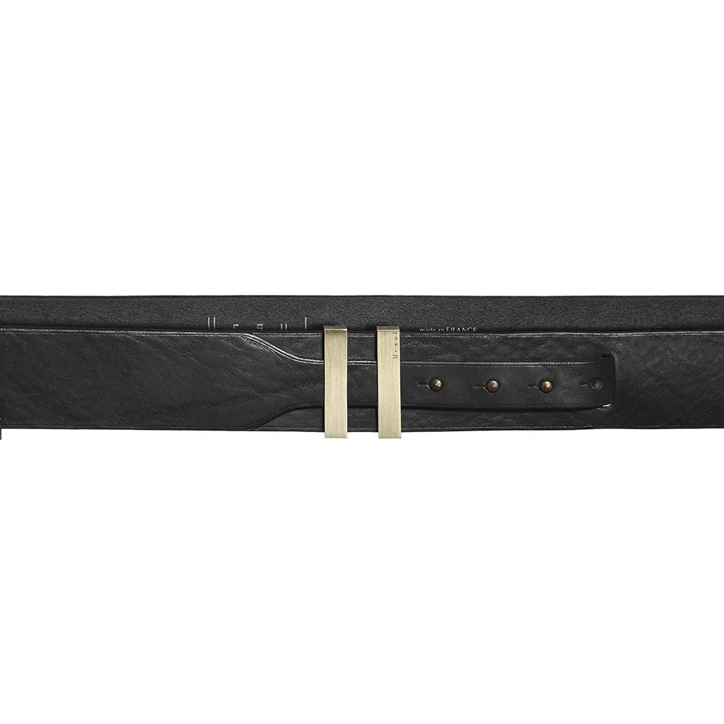 Spartiate 40 Black Leather Belt