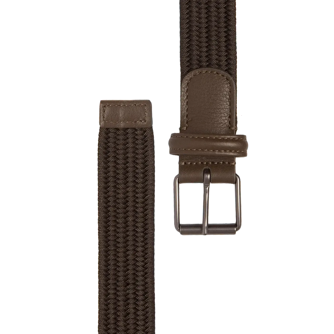 Woven Nylon Stretch Belt - Olive